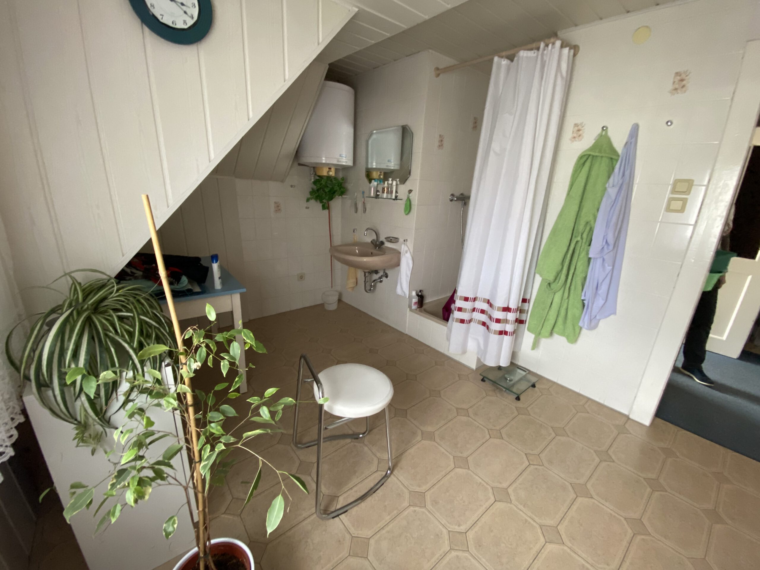 Einfamilienhaus in der Frohen Zukunft -Badezimmer mit Dusche